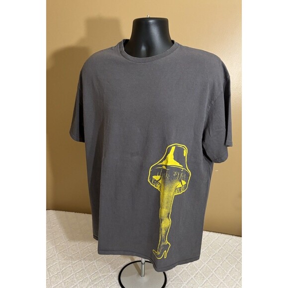 Vintage Delta A Christmas Story Leg Lamp Graphic Gray Tee Men’s Size XL - Picture 2 of 15